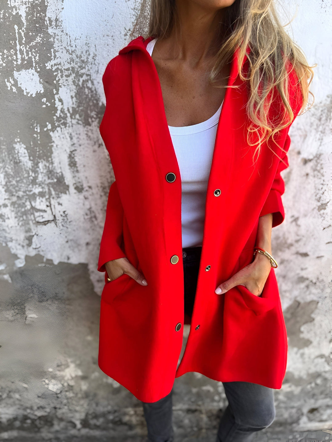 Women's Hooded Cotton-Blend Relaxed Transitional Jacket