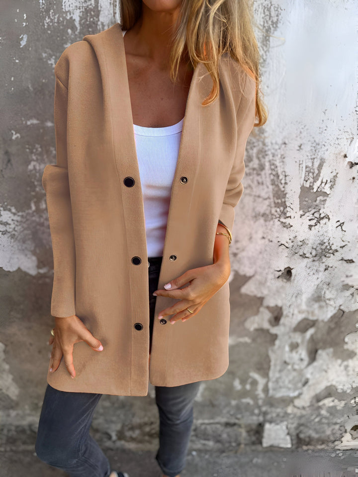 Women's Hooded Cotton-Blend Relaxed Transitional Jacket