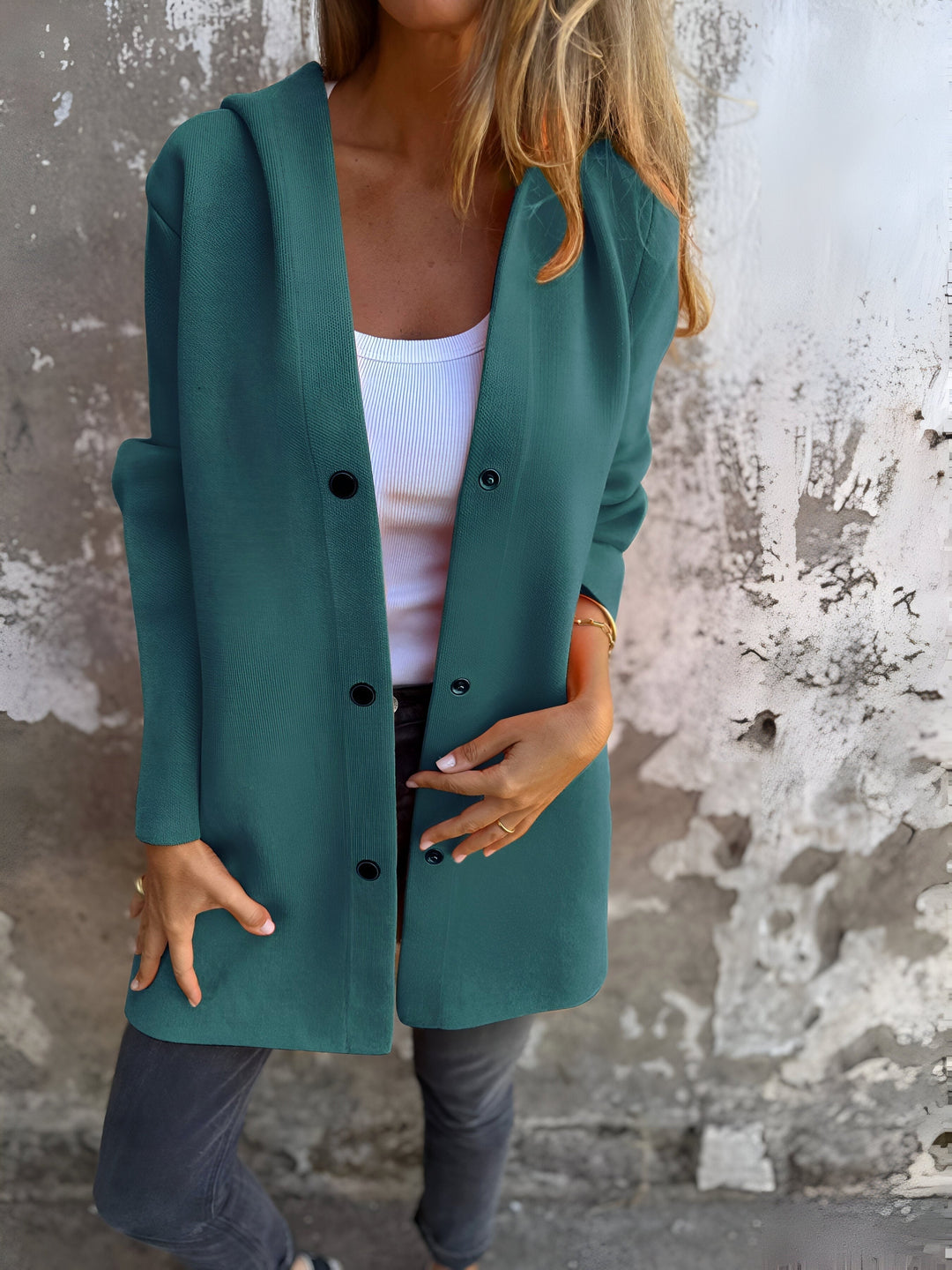 Women's Hooded Cotton-Blend Relaxed Transitional Jacket