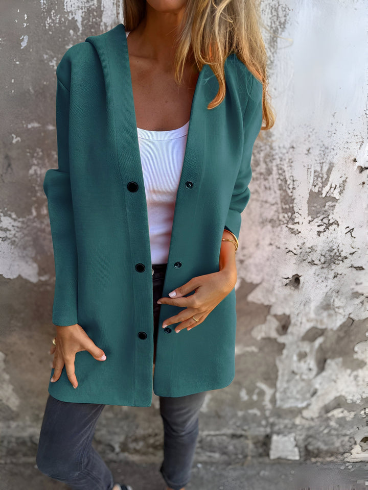 Women's Hooded Cotton-Blend Relaxed Transitional Jacket