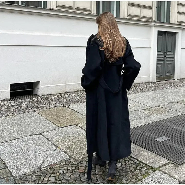 Gabardina clásica cruzada de mujer
