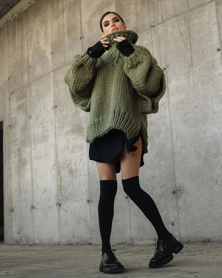 Destiny | Women's Oversized Turtleneck Dress-Metro Lane Plaza