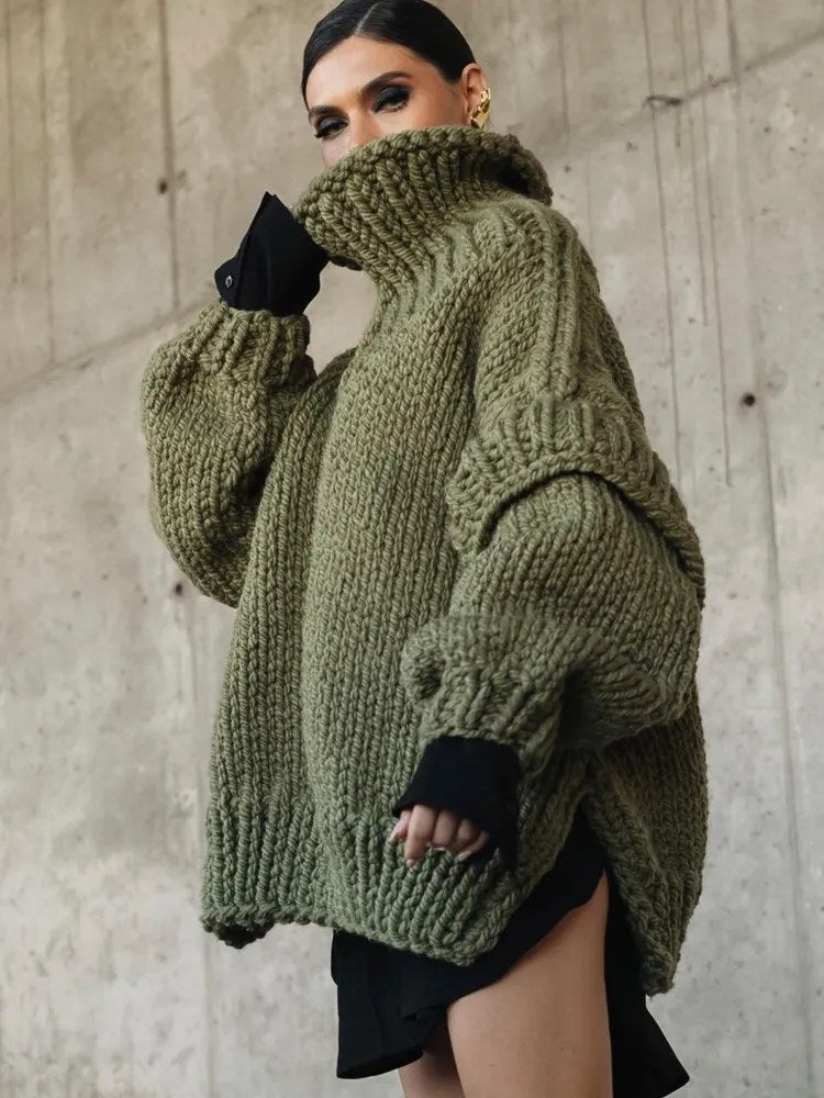 Destiny | Women's Oversized Turtleneck Dress-Metro Lane Plaza