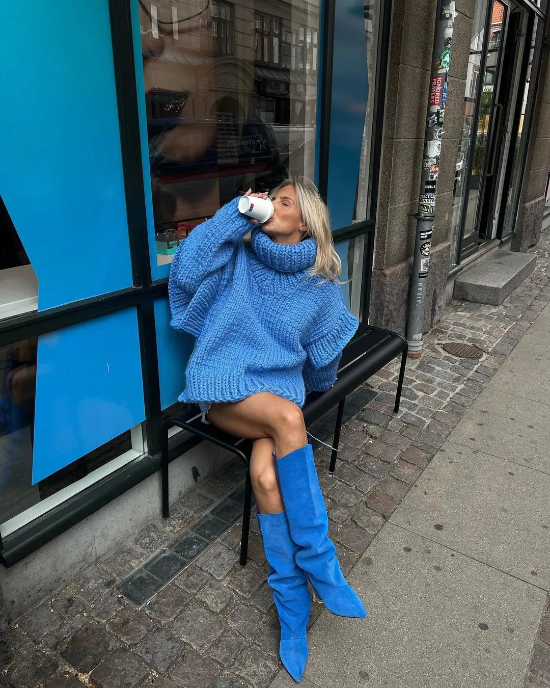 Destiny | Women's Oversized Turtleneck Dress-Metro Lane Plaza