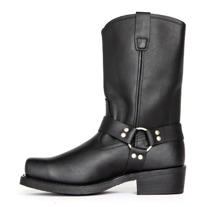 Men's Stylish Boots with Strap and Buckle Design-Metro Lane Plaza