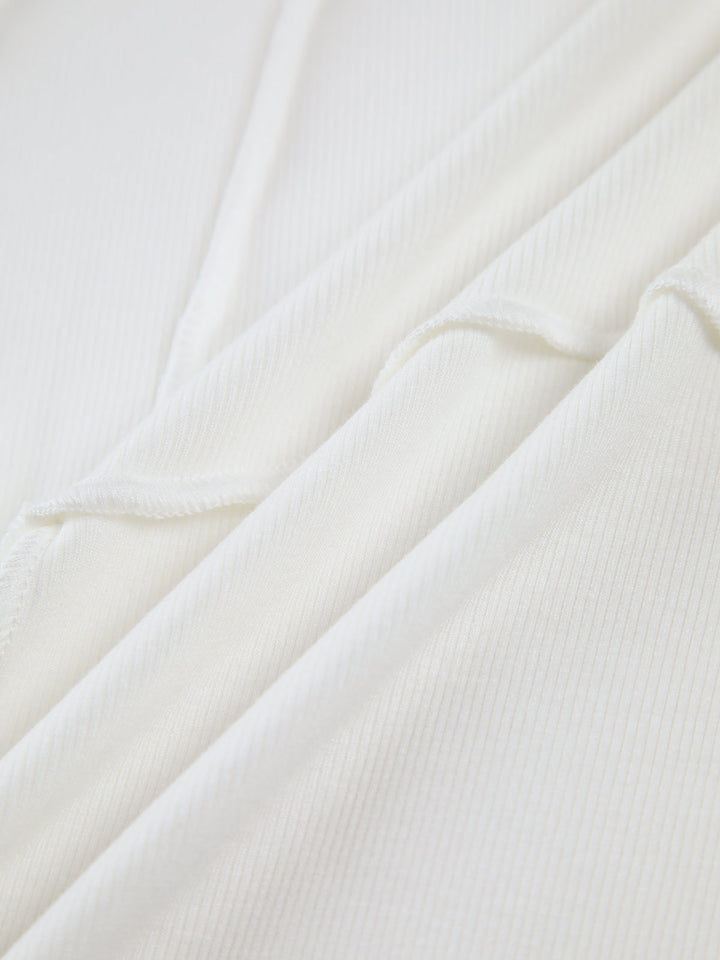 Donna | Women's Fitted Ribbed Long Sleeve Shirt-Metro Lane Plaza