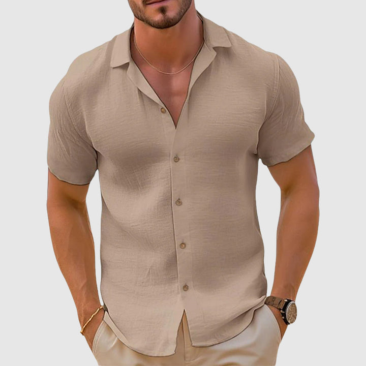 Men's Casual Button-Down Shirt-Metro Lane Plaza