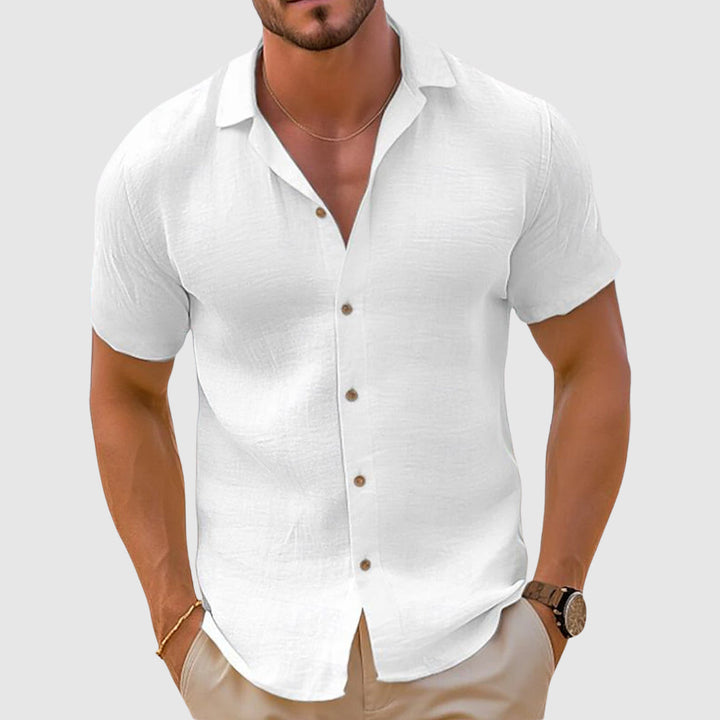 Men's Casual Button-Down Shirt-Metro Lane Plaza
