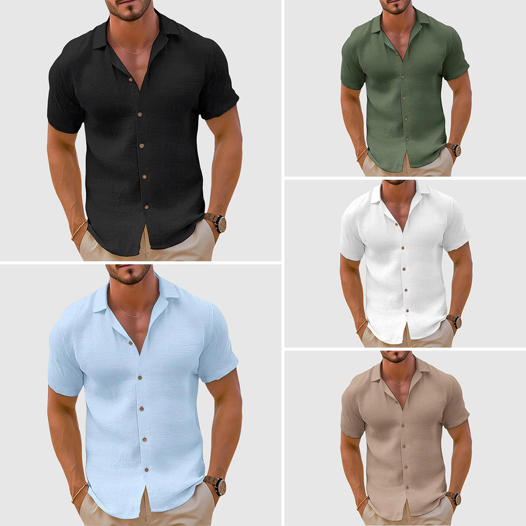 Men's Casual Button-Down Shirt-Metro Lane Plaza