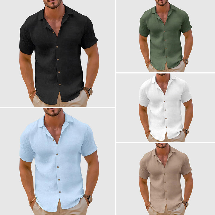 Men's Casual Button-Down Shirt-Metro Lane Plaza