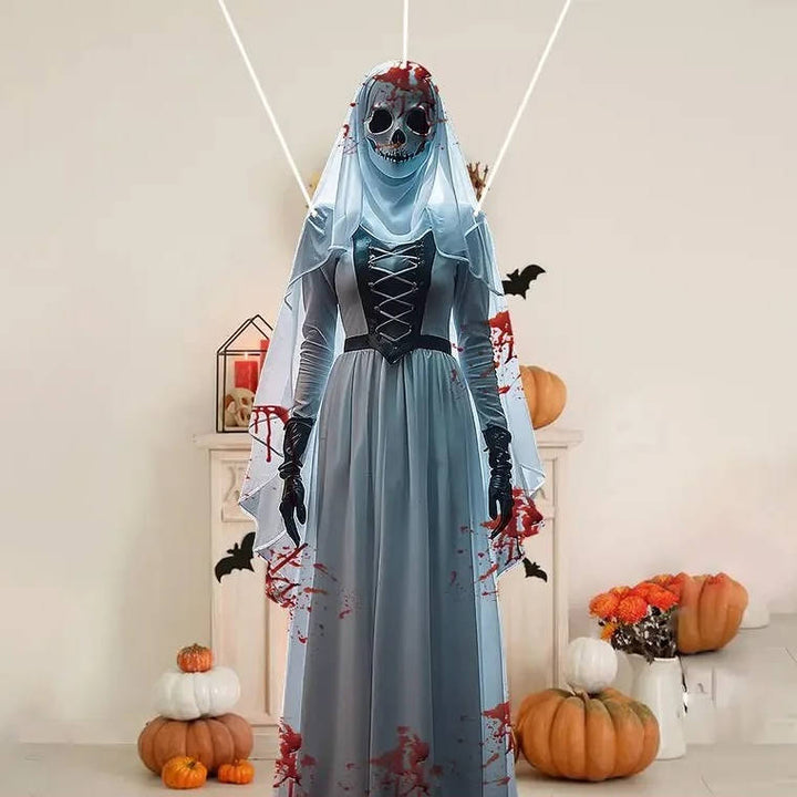 Halloween-ophæng med kraniebrud til kvinder og vejrbestandigt stof