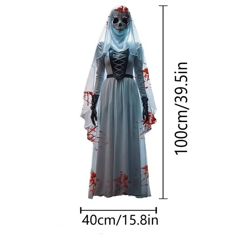 Halloween-ophæng med kraniebrud til kvinder og vejrbestandigt stof
