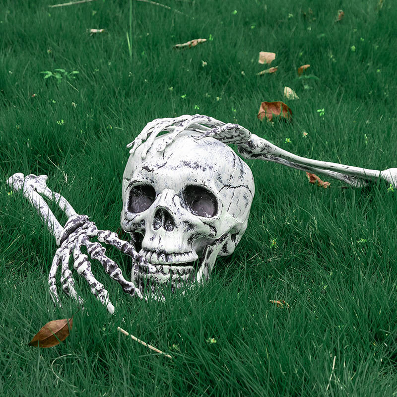 Realistische skeletgrondpennen voor dames voor Halloweenversiering van gazon en tuin