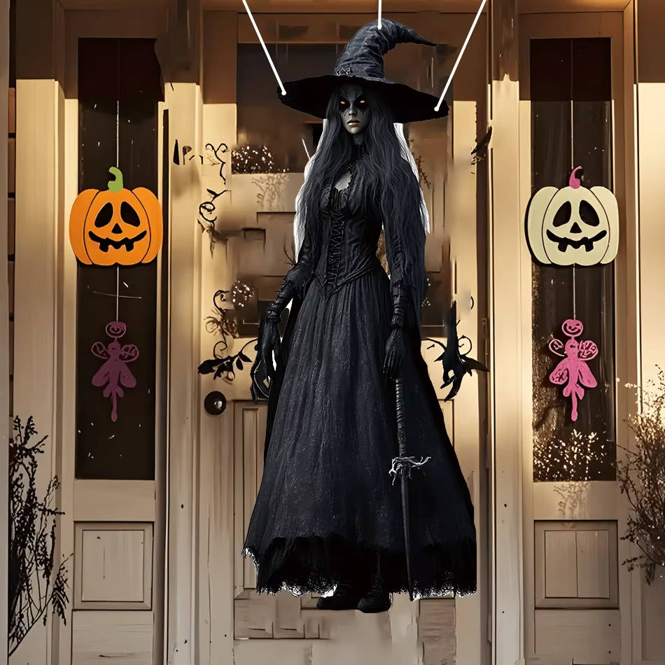 Halloween-ophæng med kraniebrud til kvinder og vejrbestandigt stof