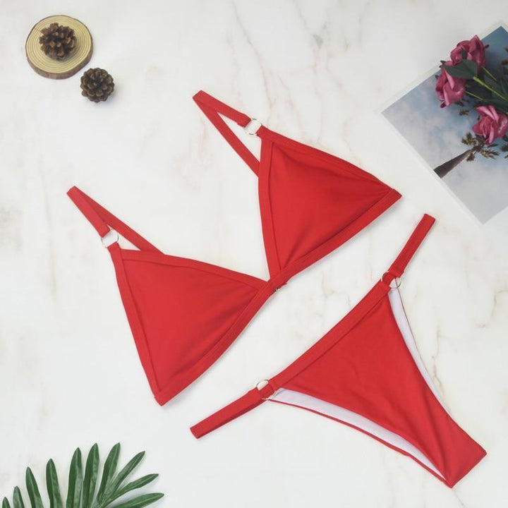 Gerdina | Women's Adjustable Triangle Bikini Set – Timeless Style-Metro Lane Plaza