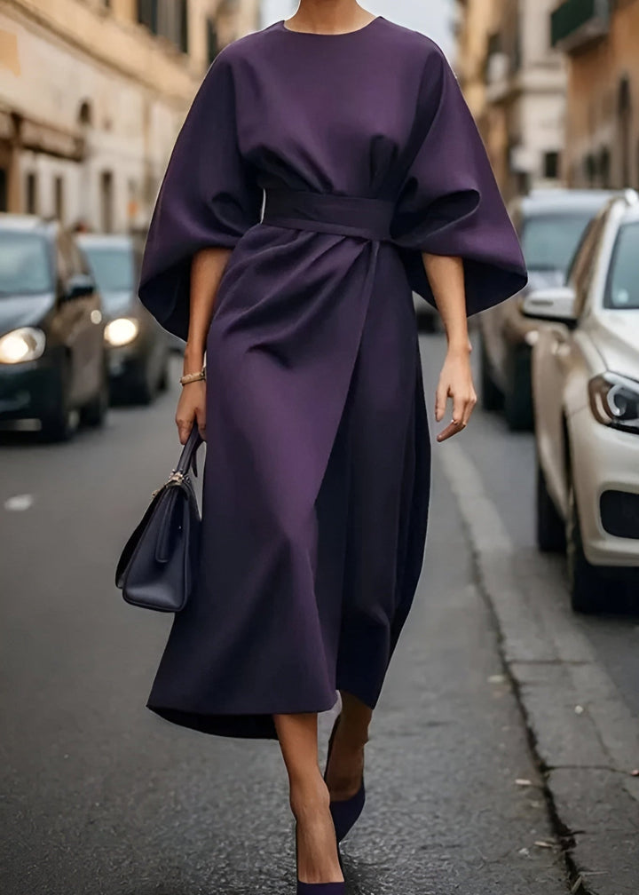 Aurora | Women's Flowy Belted Maxi Dress-Metro Lane Plaza