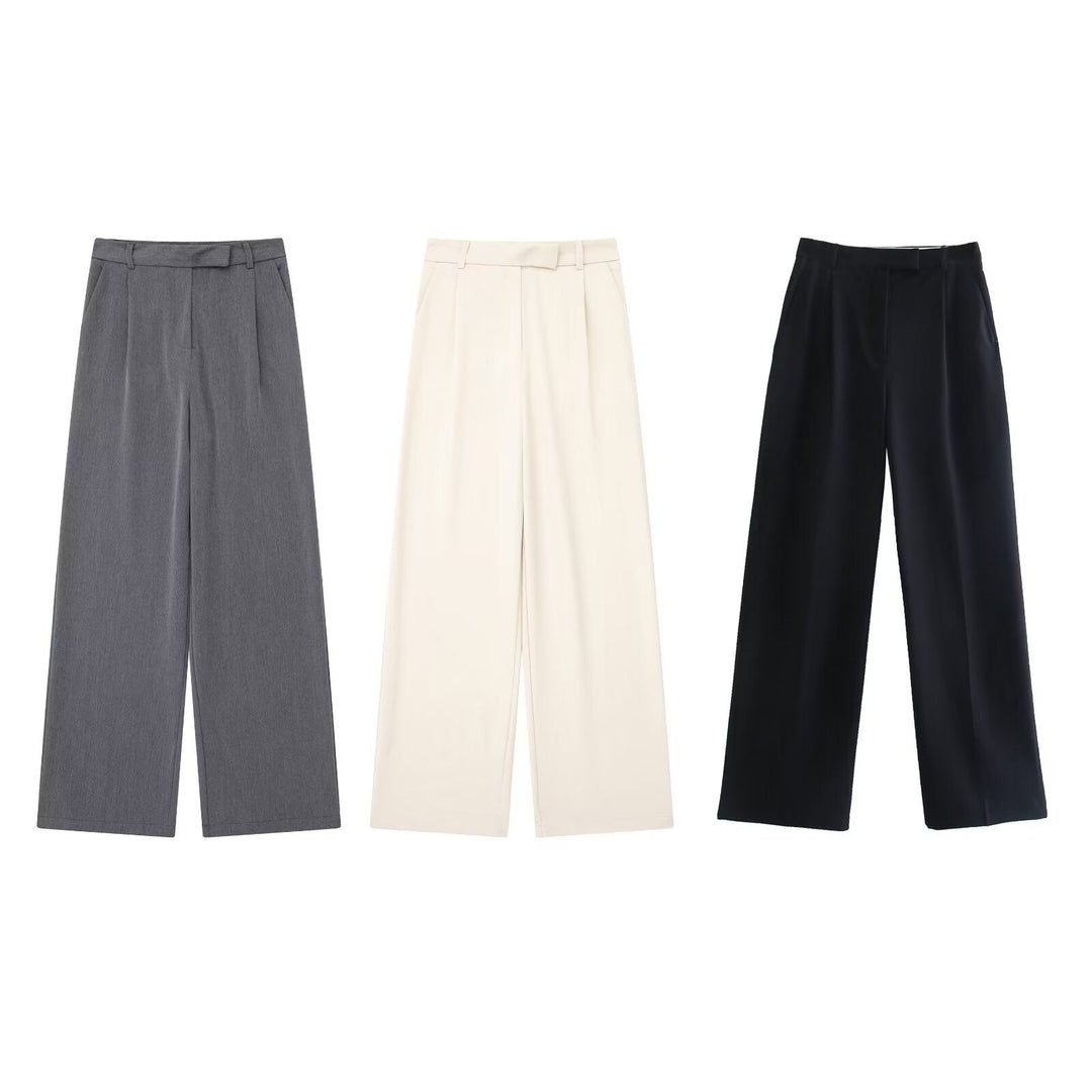 Joanna | Women's Wide-Leg Trousers-Metro Lane Plaza