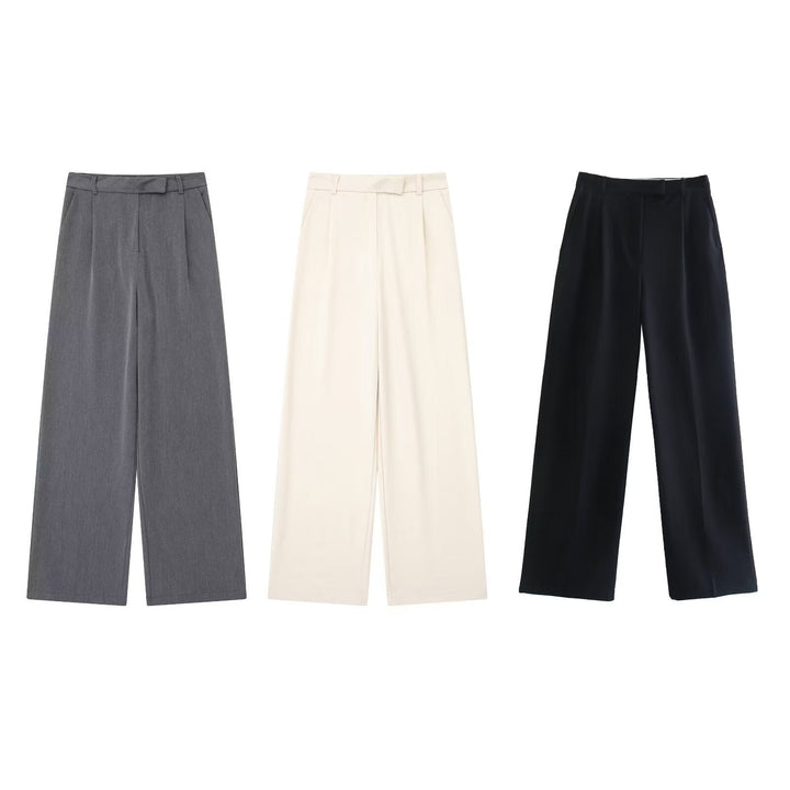 Joanna | Women's Wide-Leg Trousers-Metro Lane Plaza