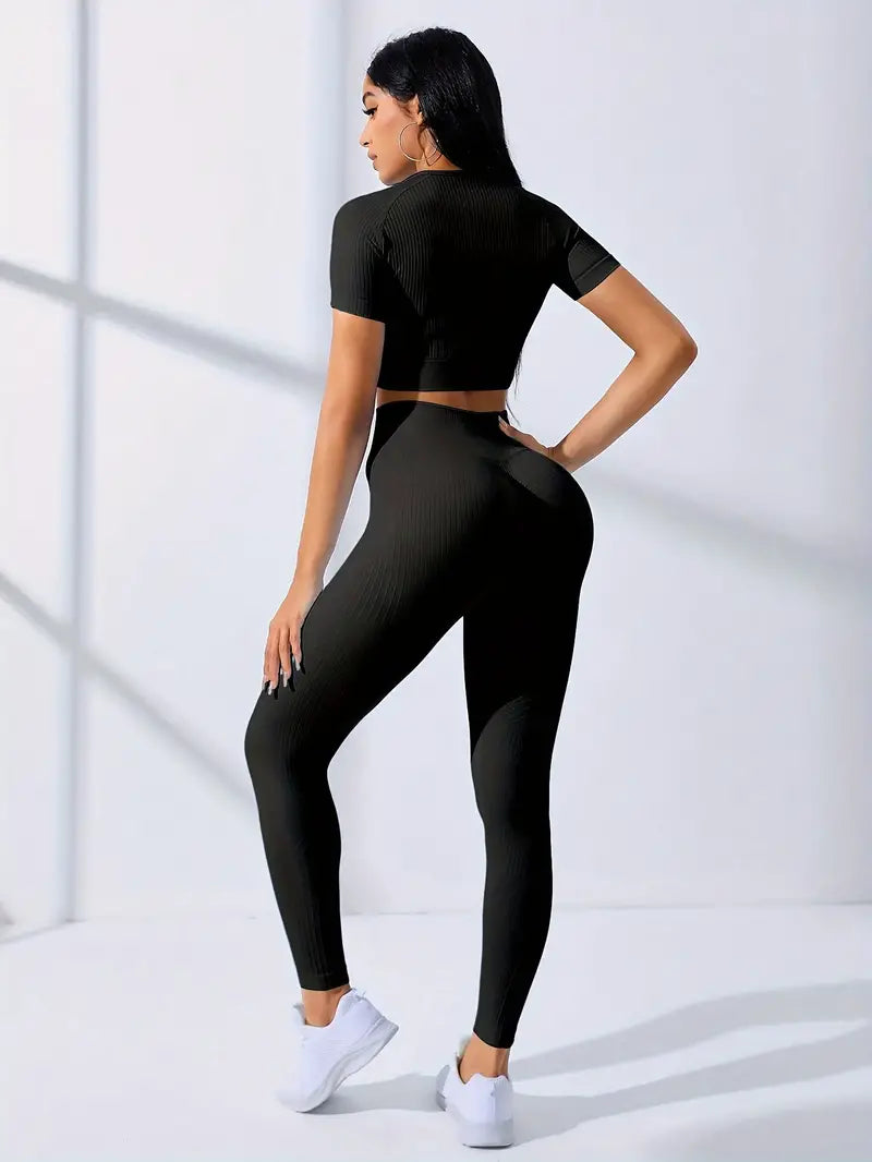 Evelien | Women's 2-Piece Gym Set with Butt Lift and Bust Support-Metro Lane Plaza