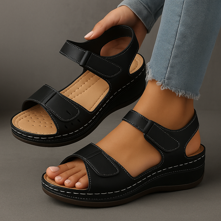 Sophia | Women's Elegant Lift Orthopedic Sandals-Metro Lane Plaza