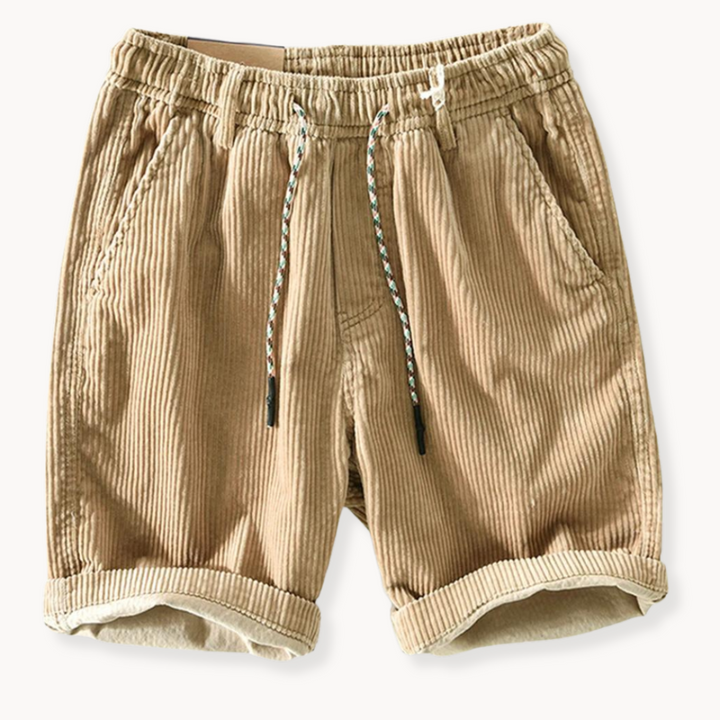 Earl | Men's Casual Drawstring Corduroy Shorts-Metro Lane Plaza