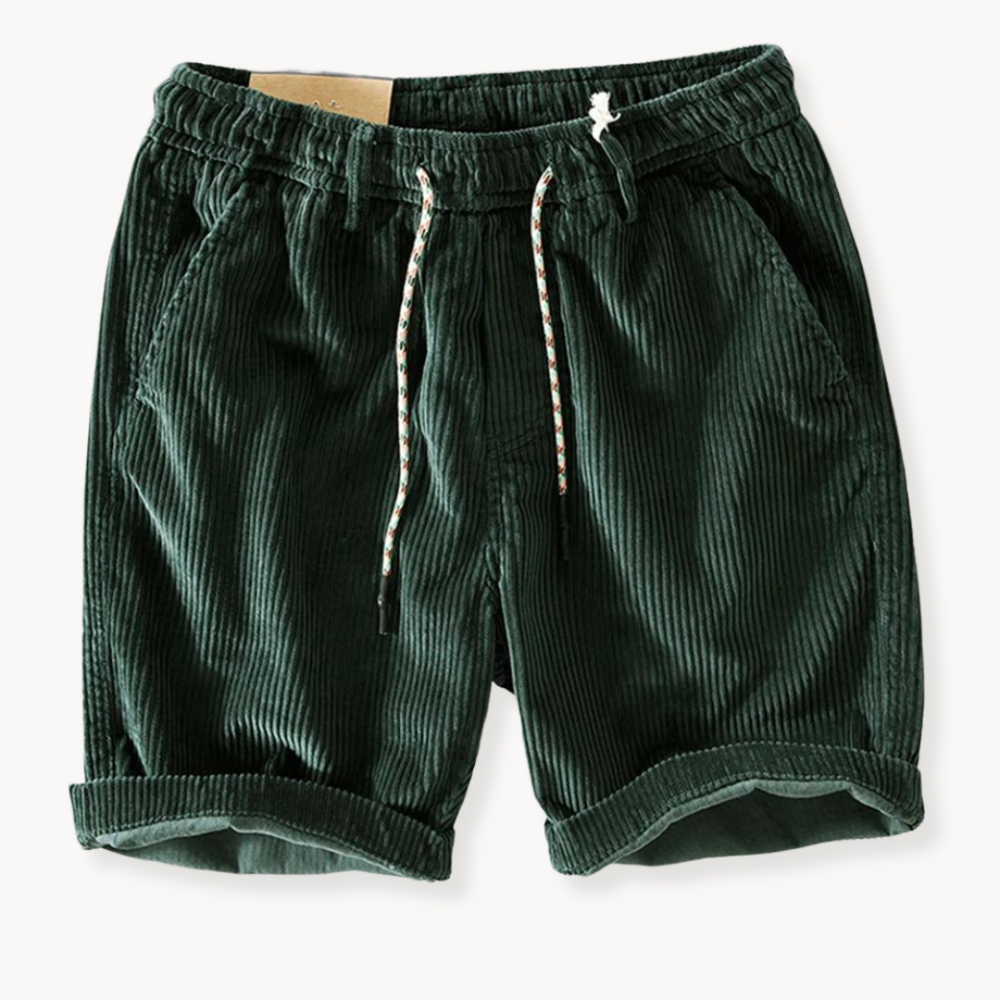 Earl | Men's Casual Drawstring Corduroy Shorts-Metro Lane Plaza