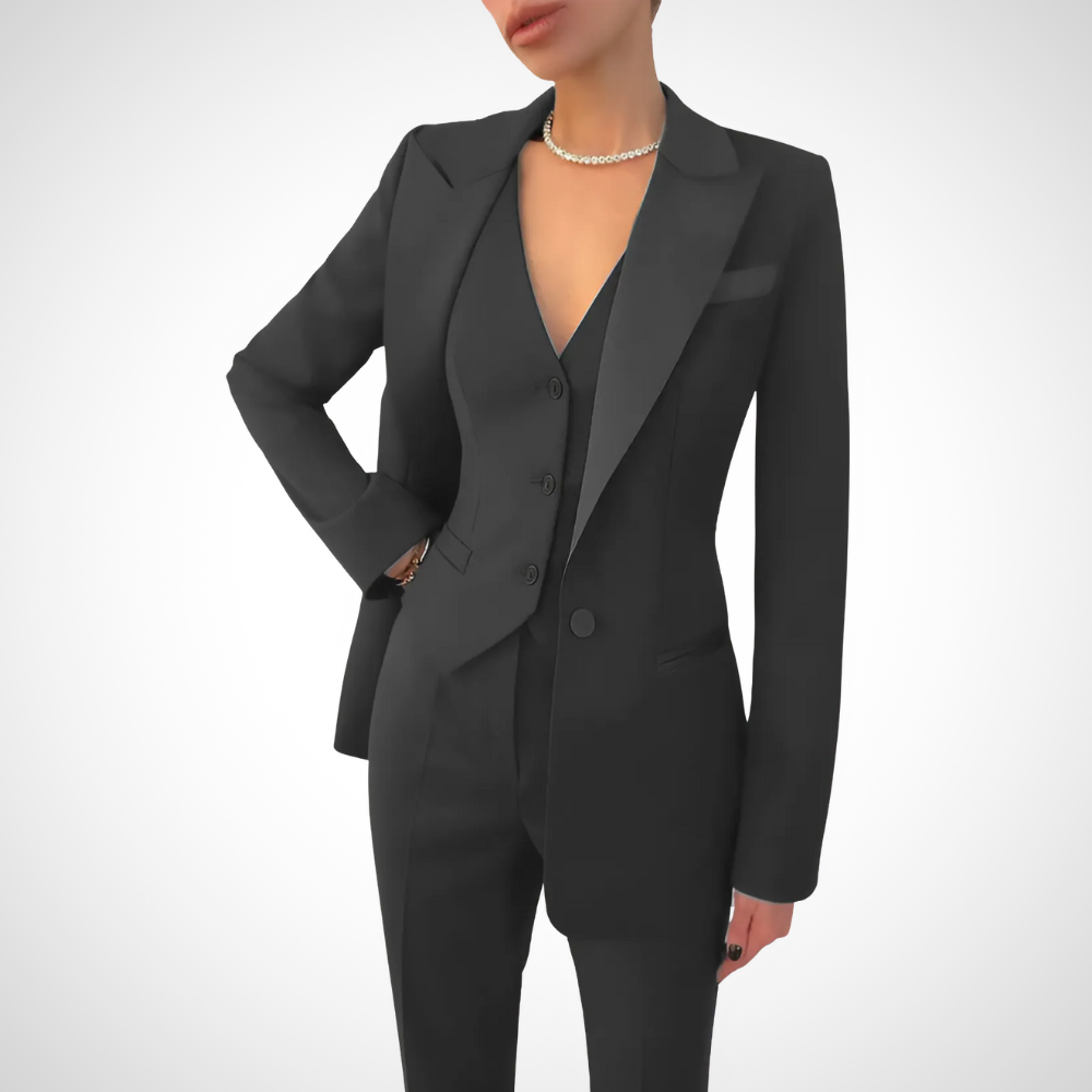 Women's Perfect Fit Stylish Three-Piece Suit-Metro Lane Plaza