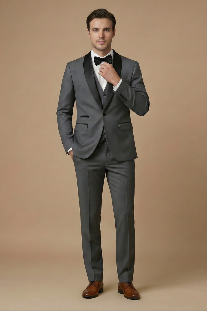 Men's Slim-Fit Tuxedo Suit for Formal Events
