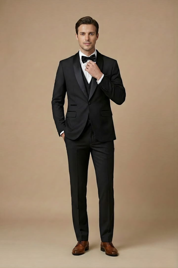 Men's Slim-Fit Tuxedo Suit for Formal Events