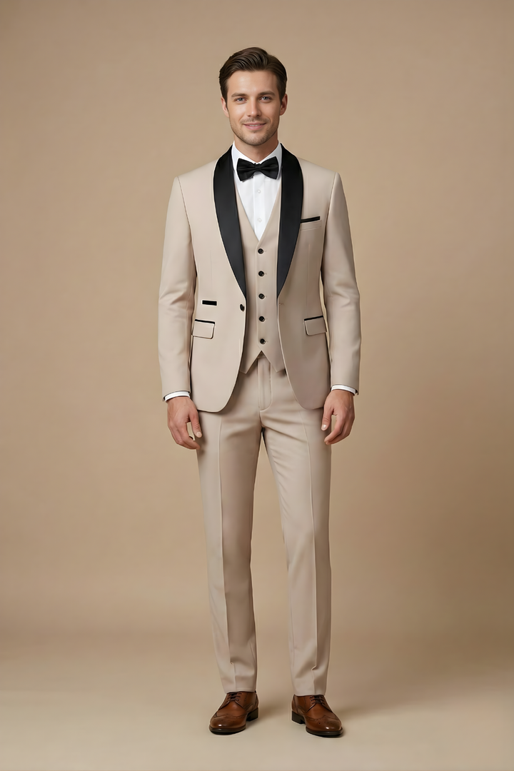 Men's Slim-Fit Tuxedo Suit for Formal Events