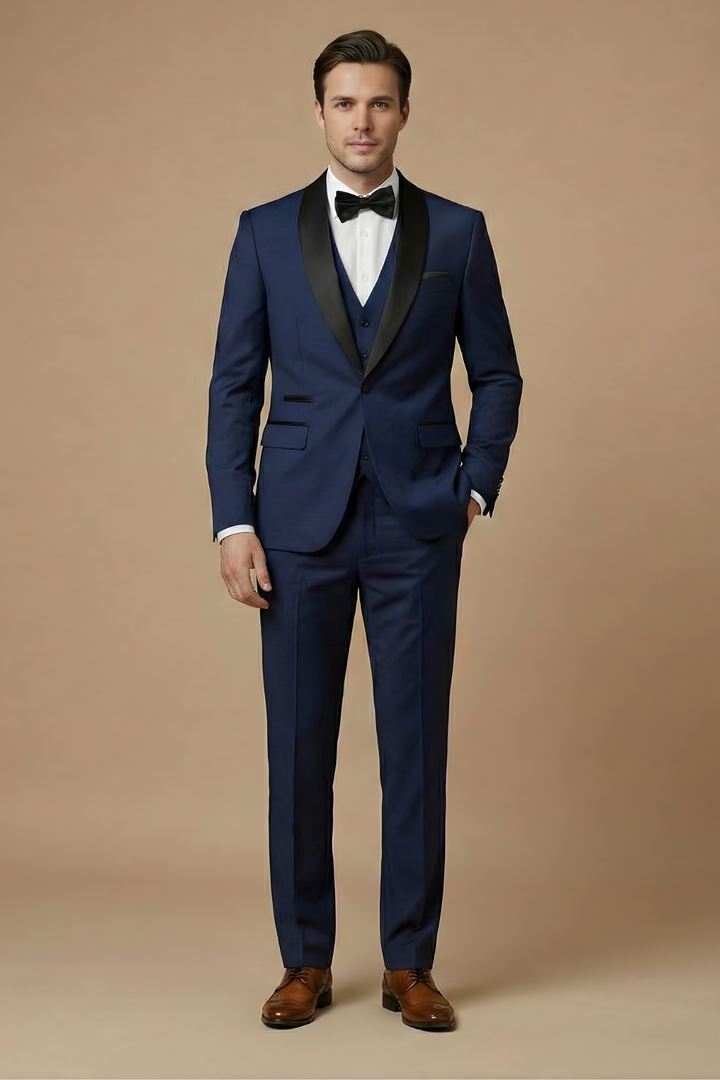 Men's Slim-Fit Tuxedo Suit for Formal Events