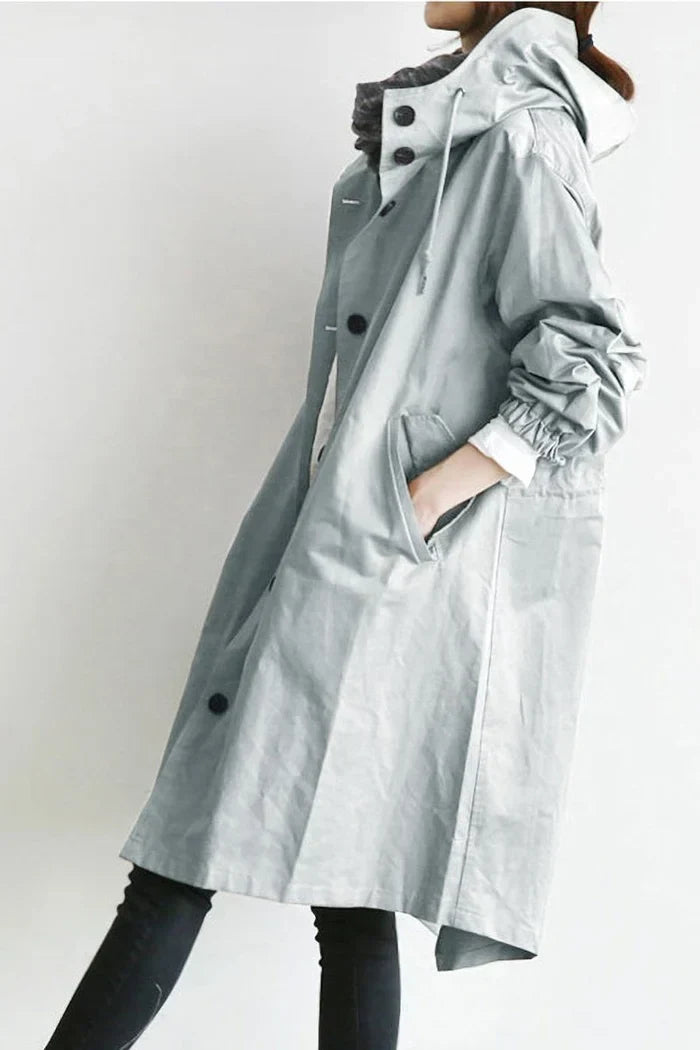 Sophia | Women's Oversized Water-Repellent Windbreaker Jacket-Metro Lane Plaza