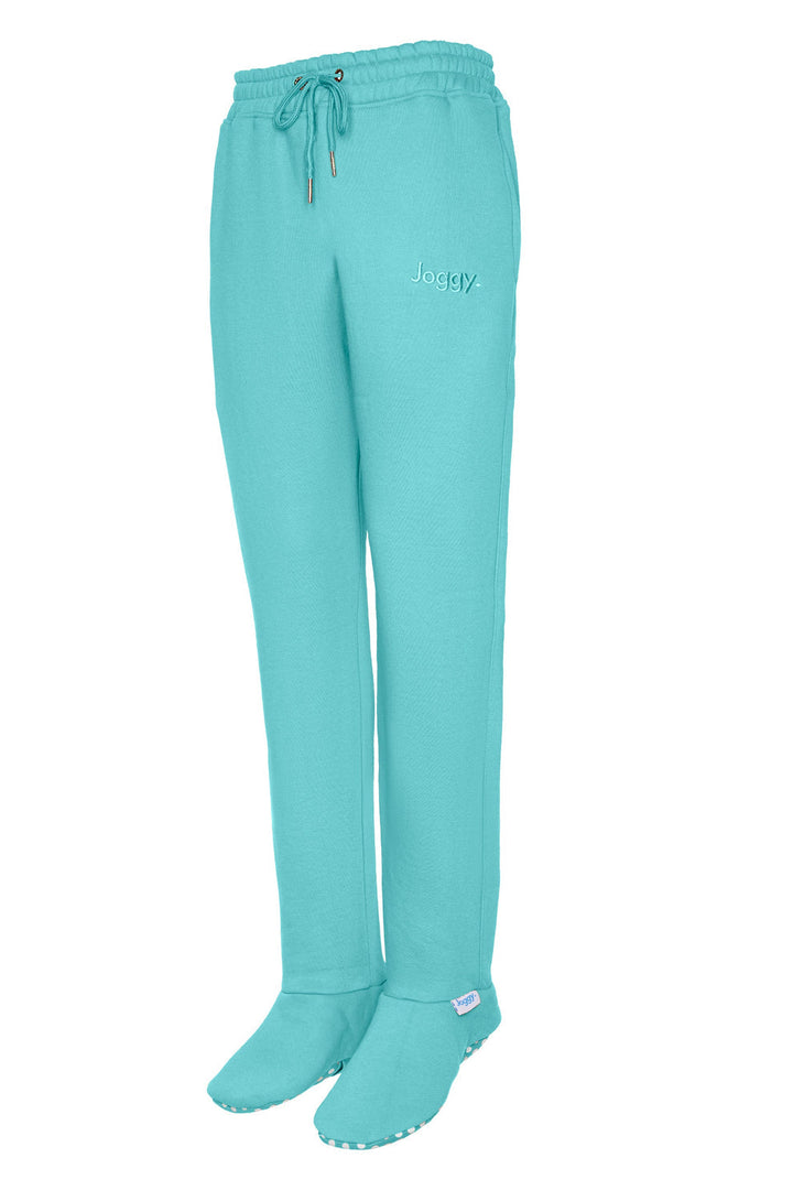 Elaiah | Women's Blue Jogging Pants with Lined Feet-Metro Lane Plaza