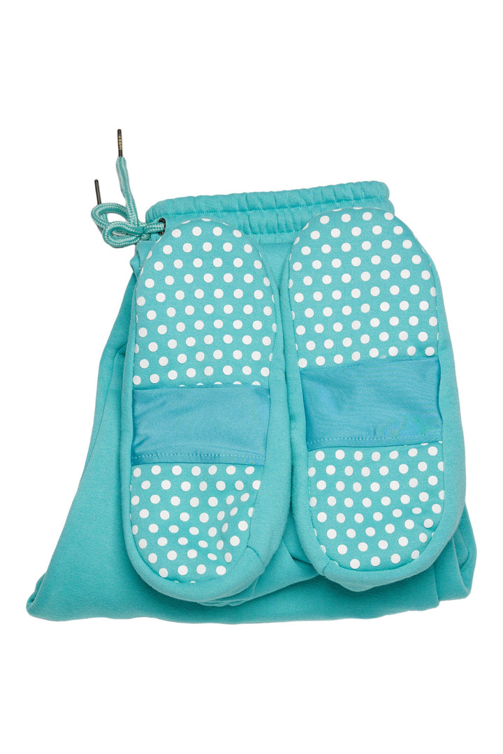 Elaiah | Women's Blue Jogging Pants with Lined Feet-Metro Lane Plaza