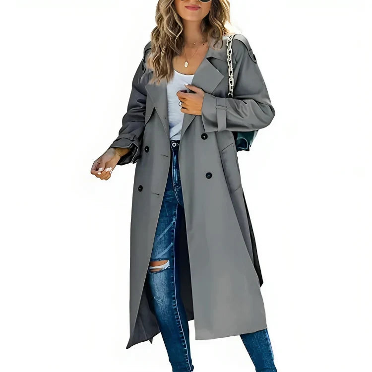 Sophia | Women's Elegant Trench Coat-Metro Lane Plaza