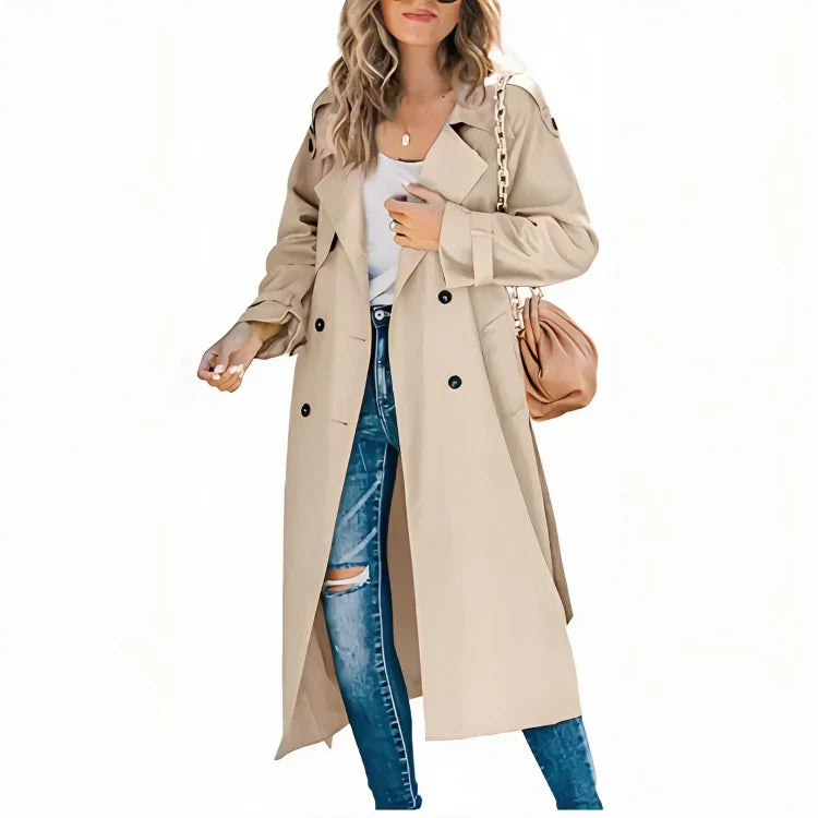 Sophia | Women's Elegant Trench Coat-Metro Lane Plaza