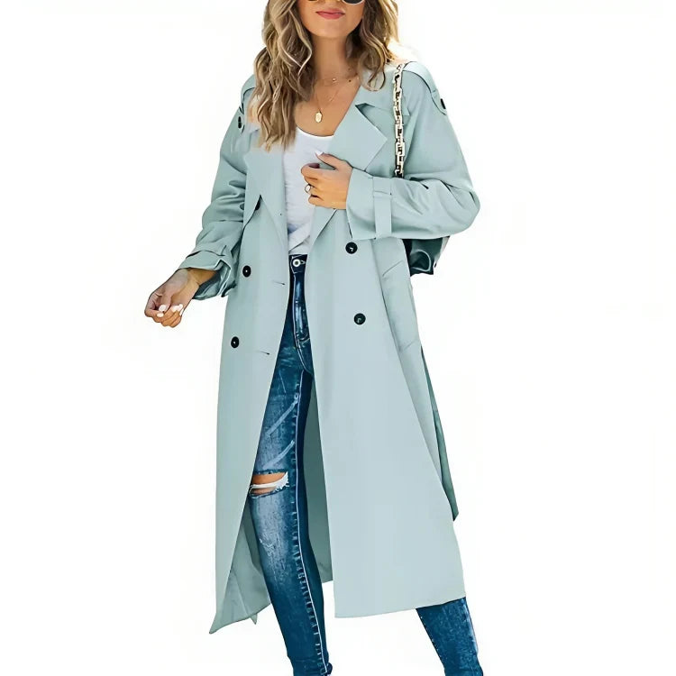Sophia | Women's Elegant Trench Coat-Metro Lane Plaza