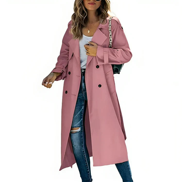 Sophia | Women's Elegant Trench Coat-Metro Lane Plaza