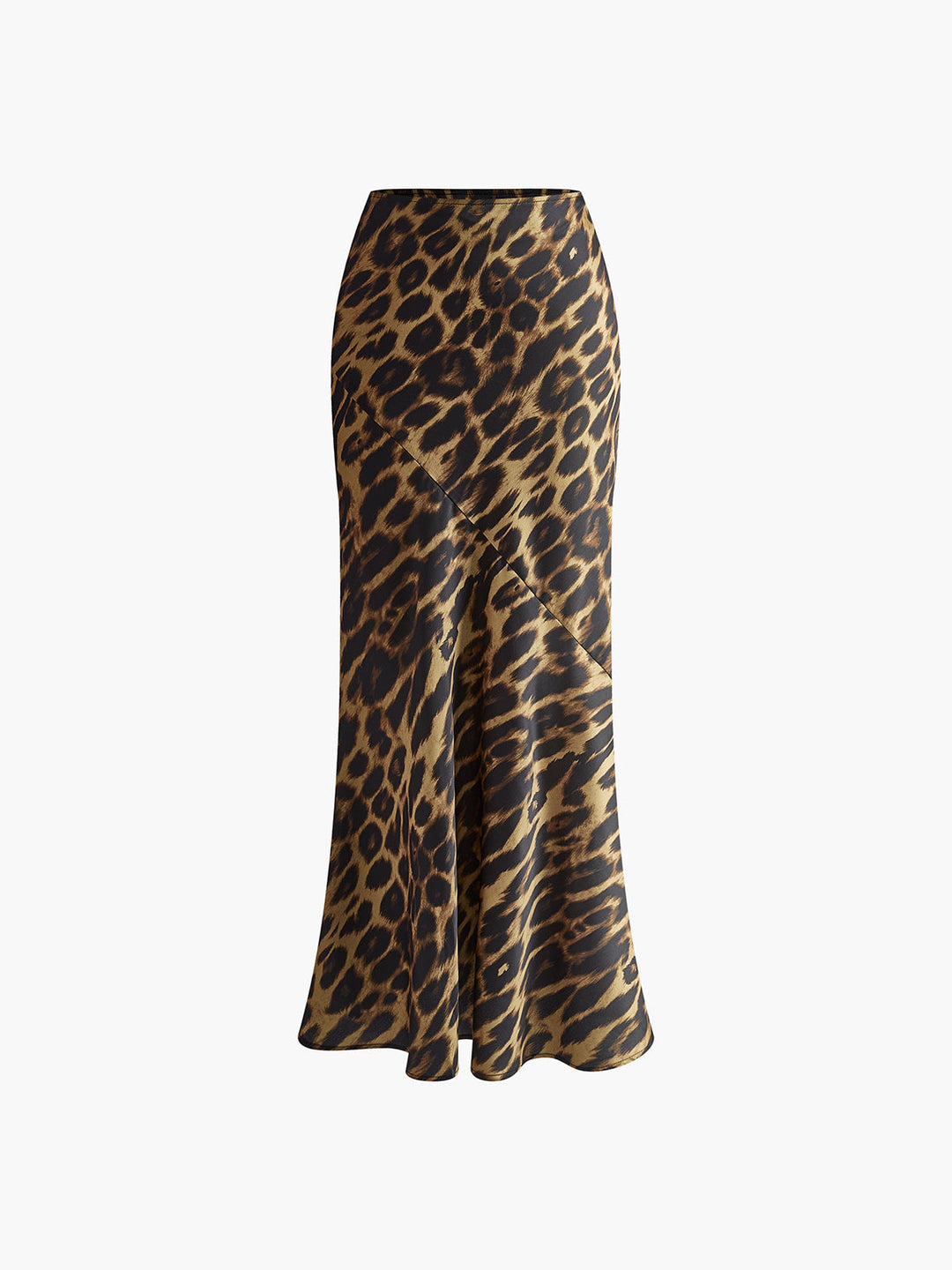 Women's Slim Leopard Print Maxi Skirt-Metro Lane Plaza