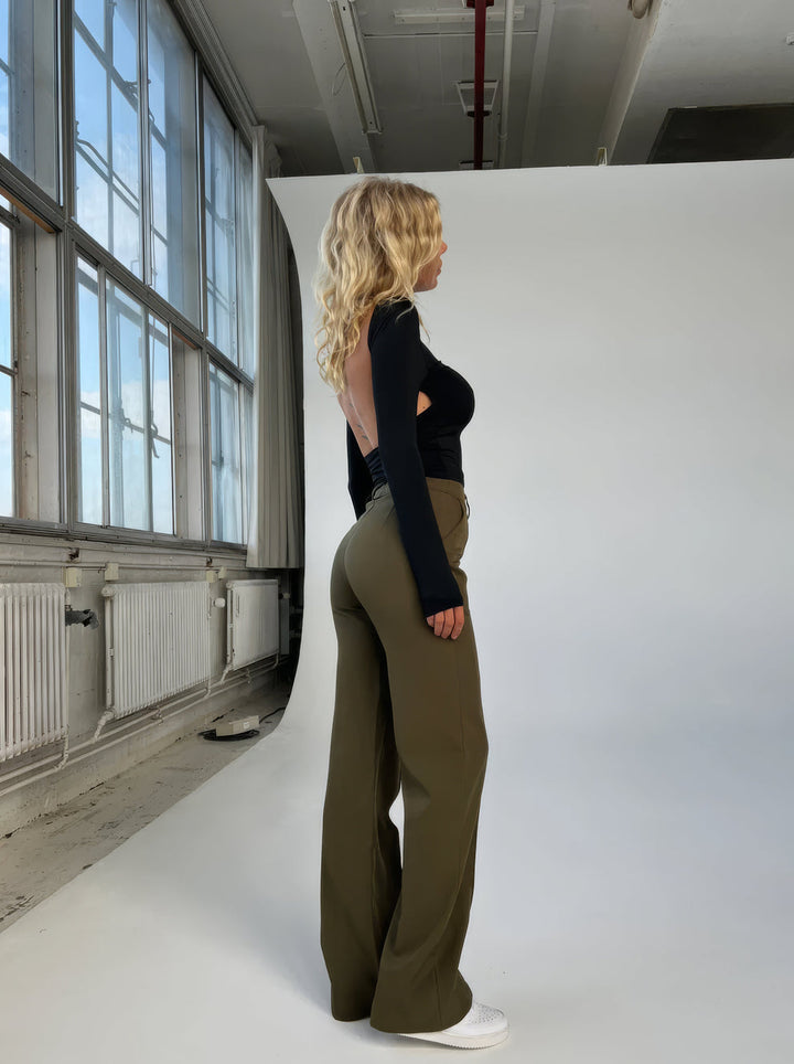 Sophia | Women's Wide-Leg Trousers-Metro Lane Plaza
