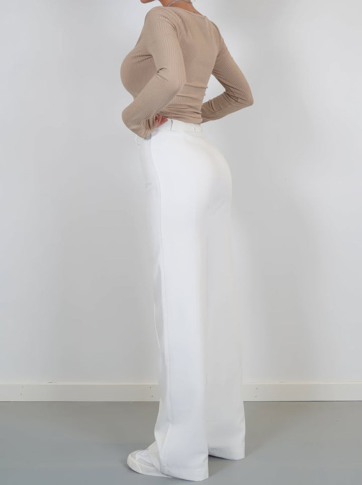 Sophia | Women's Wide-Leg Trousers-Metro Lane Plaza