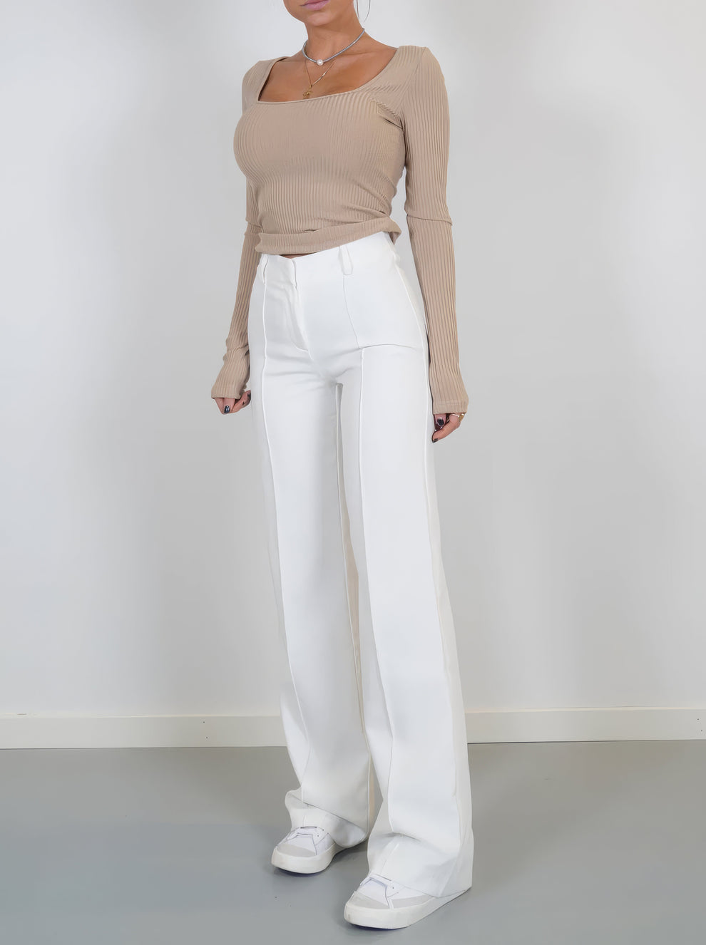 Sophia | Women's Wide-Leg Trousers-Metro Lane Plaza