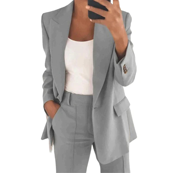 Elsie | Women's Blazer Set with Jacket and Pants-Metro Lane Plaza