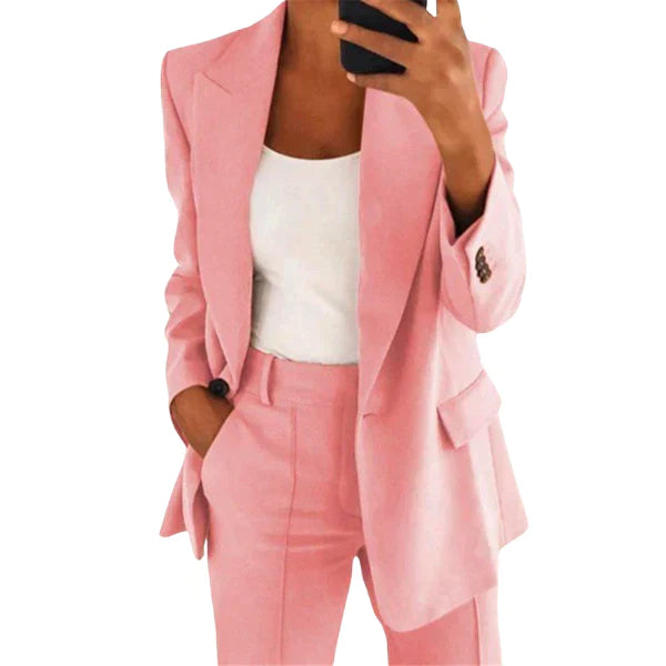 Elsie | Women's Blazer Set with Jacket and Pants-Metro Lane Plaza