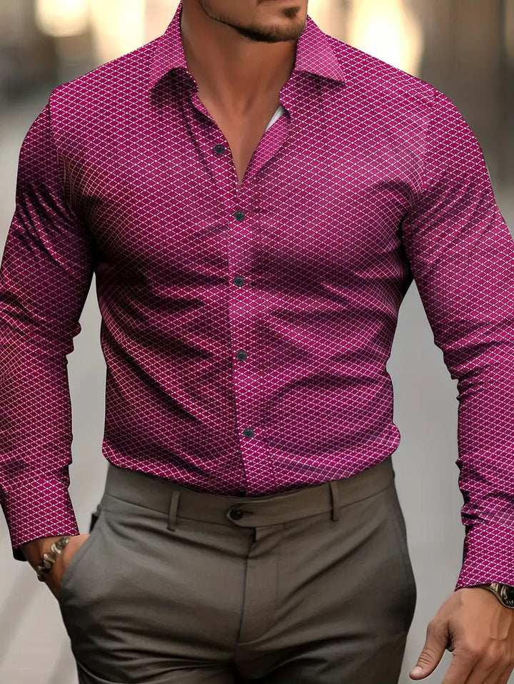 Men's Stylish Checkered Shirt with Comfortable Fit-Metro Lane Plaza