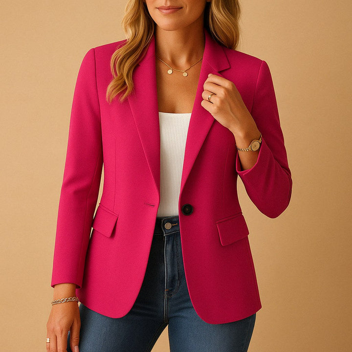 Blazer entallado de mujer, chaqueta otoñal estructurada