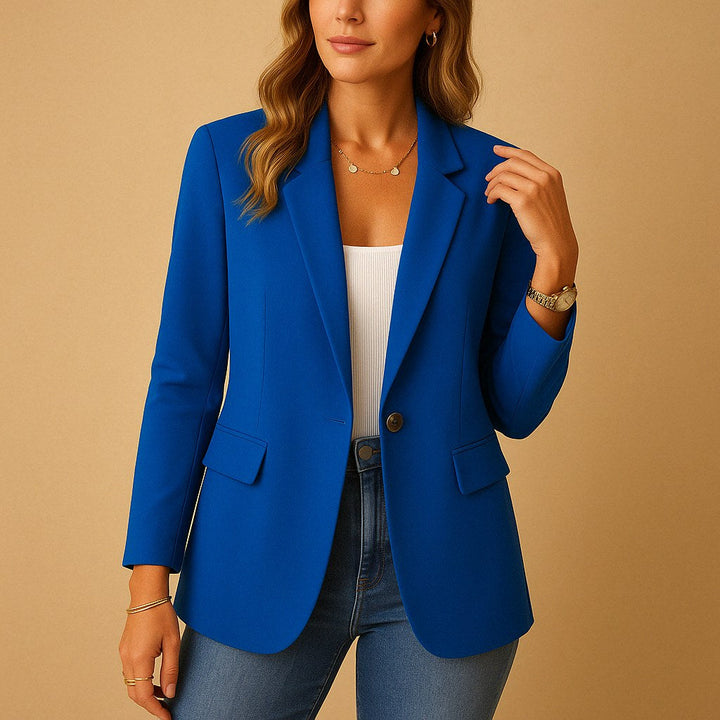 Blazer entallado de mujer, chaqueta otoñal estructurada