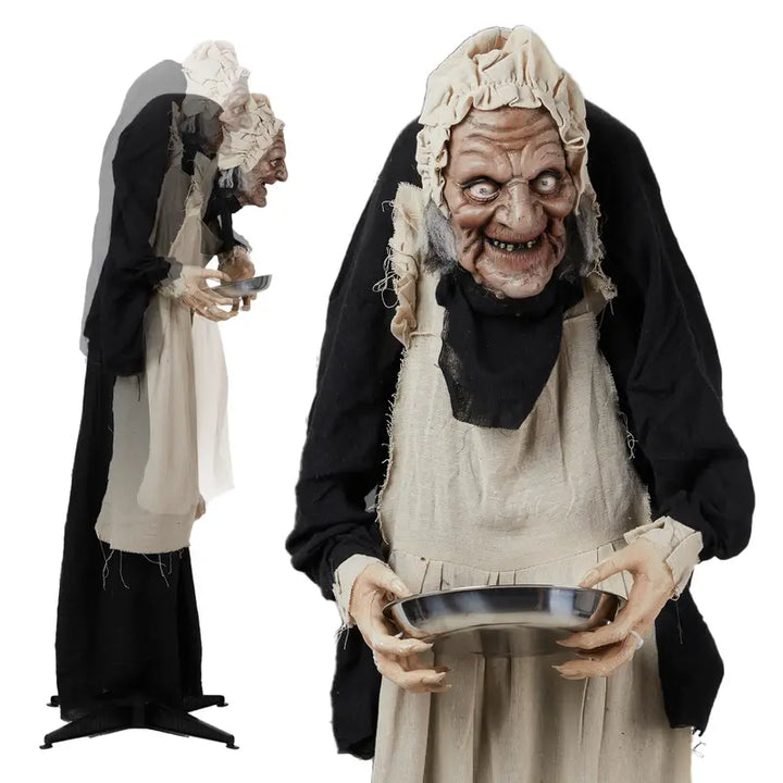 Women's 5ft Animated Halloween Figure with Sound and LED Eyes