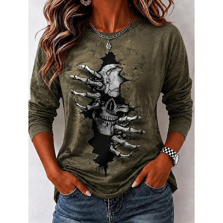Halloween Skull Long Sleeve Shirt