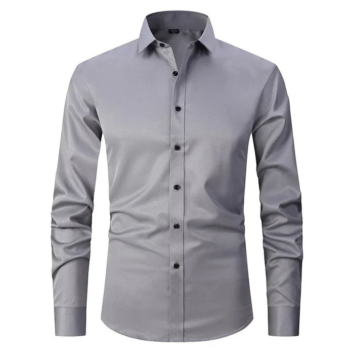 Men's Slim Fit Button-Down Dress Shirt